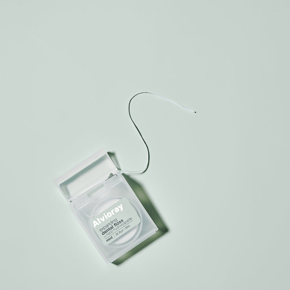 Alvioray Hydroxi Expanding Dental Floss / Refillable Dispenser+Refill / Mint / 60m